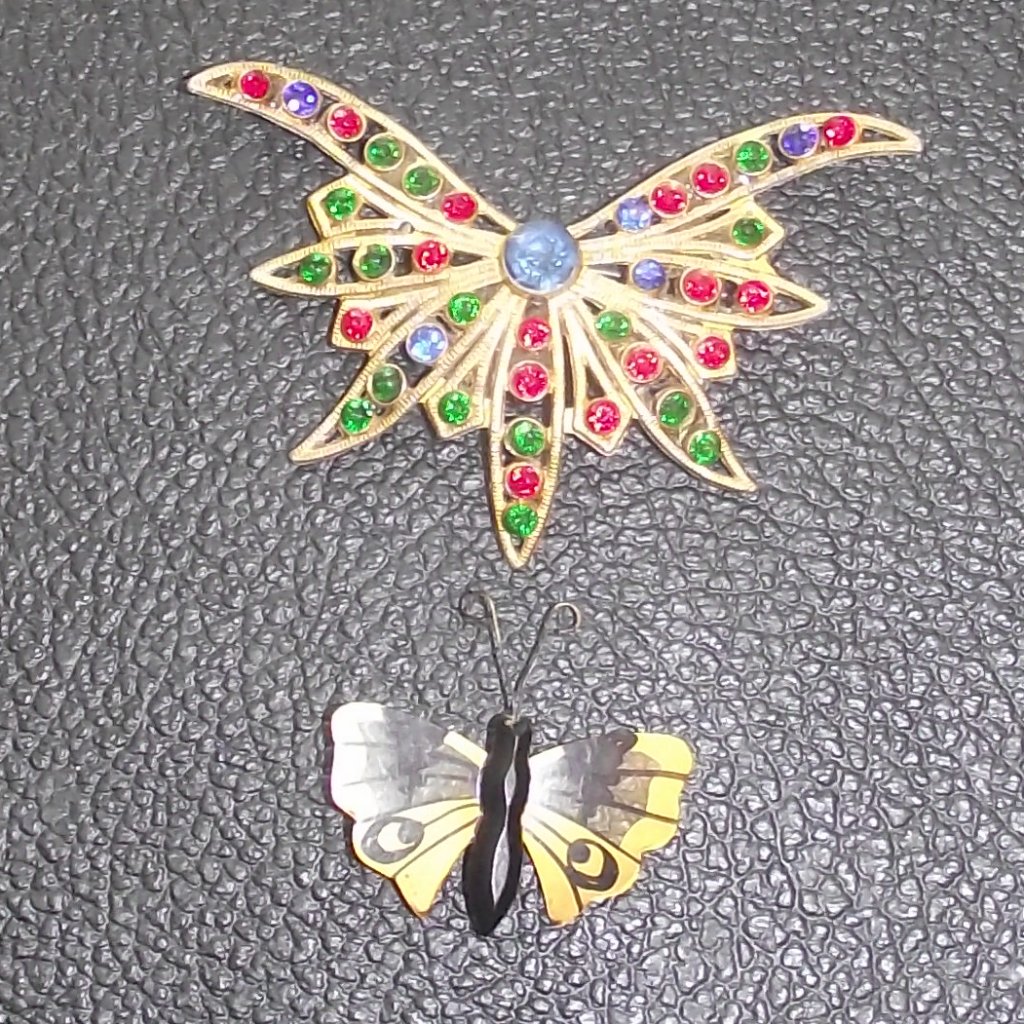 Two Unique Butterfly Pins
